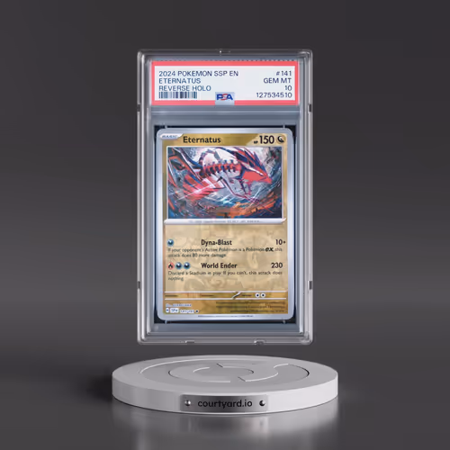 2024 Pokémon Ssp EN-Surging Sparks #141 Eternatus - Reverse Holo (PSA 10 GEM MINT)