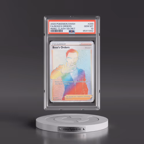 2020 Pokémon Sword & Shield Rebel Clash #200 Boss's Orders - Full Art Secret (PSA 10 GEM MINT)
