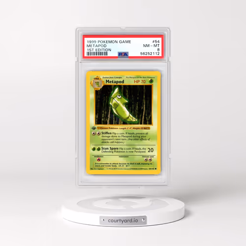 1999 Pokémon Game #54 Metapod - 1st Edition (PSA 8 NM-MT)