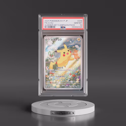 2024 Pokémon SV-P Promo #218 Pikachu - Summer of Pokeca Is Here! Promo Card Get Campaign Pack (PSA 10 GEM MINT)