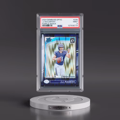 2024 Panini Donruss Optic #235 JJ McCarthy - Purple Shock (PSA 9 MINT)
