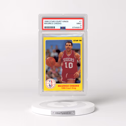 1986 Star Court Kings #7 Maurice Cheeks (PSA 9 MINT)