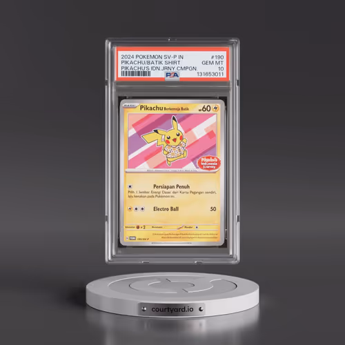 2024 Pokémon SV-P Promo #190 Pikachu in Batik Shirt - Pikachu's Indonesia Journey Campaign (PSA 10 G