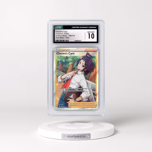 2022 Brilliant Stars #168/172 Cheren's Care - Ultra Rare Holo (CGC 10 GEM MINT)