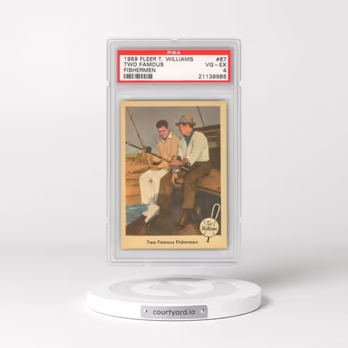 1959 Fleer Ted Williams #67 Two Famous - Fishermen (PSA 4 VG-EX)