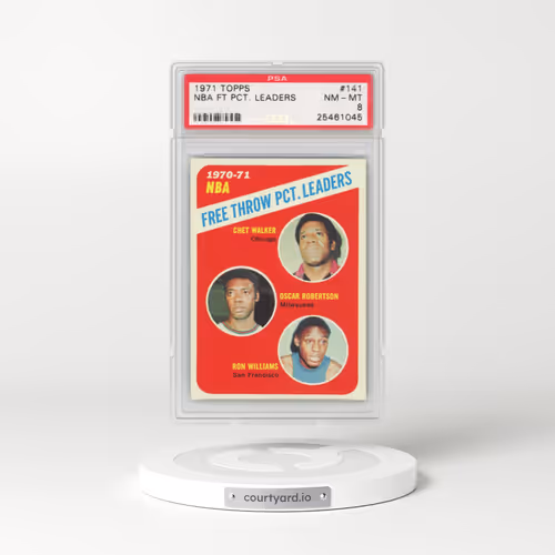 1971 Topps #141 NBA FT Pct. Leaders (PSA 8 NM-MT)