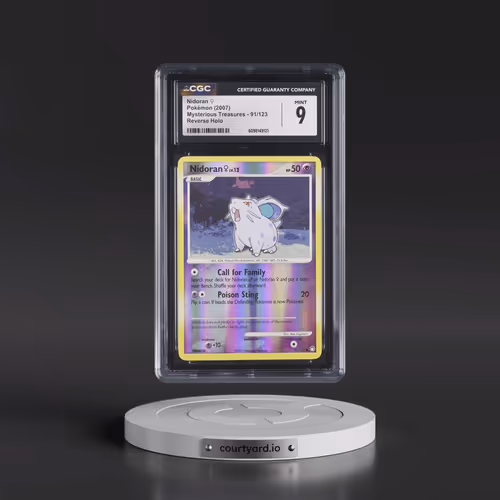 2007 Mysterious Treasures #91/123 Nidoran â?? - Reverse Holo (CGC 9 MINT)