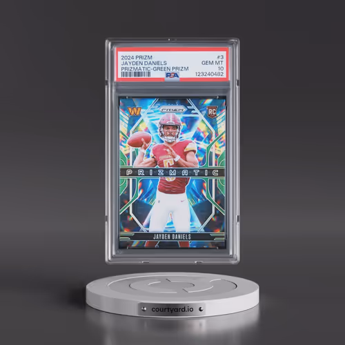 2024 Panini Prizm Prizmatic #3 Jayden Daniels - Green Prizm (PSA 10 GEM MINT)