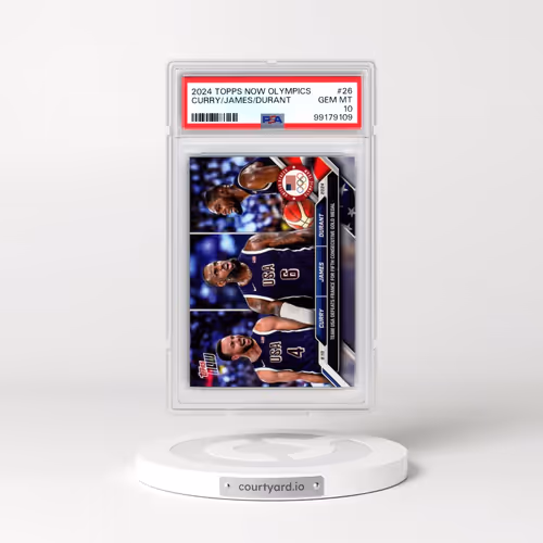 2024 Topps Now Olympic Games #26 Kevin Durant/LeBron James/Steph Curry (PSA 10 GEM MINT)