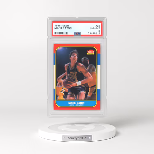 1986 Fleer #28 Mark Eaton (PSA 8 NM-MT)