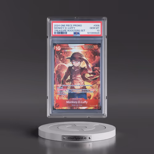 2024 One Piece Promos #006 Monkey D. Luffy - Treasure Boosters Set (PSA 10 GEM MINT)
