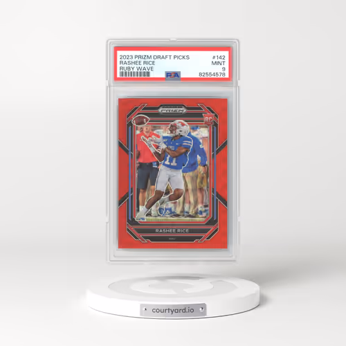 2023 Panini Prizm Draft Picks #142 Rashee Rice - Ruby Wave (PSA 9 MINT)