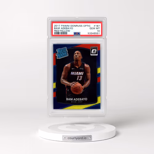 2017 Panini Donruss Optic #187 Bam Adebayo - Red/Yellow (PSA 10 GEM MINT)