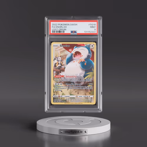 2022 Pokémon Sword & Shield Lost Origin #TG10 Snorlax - Full Art (PSA 9 MINT)