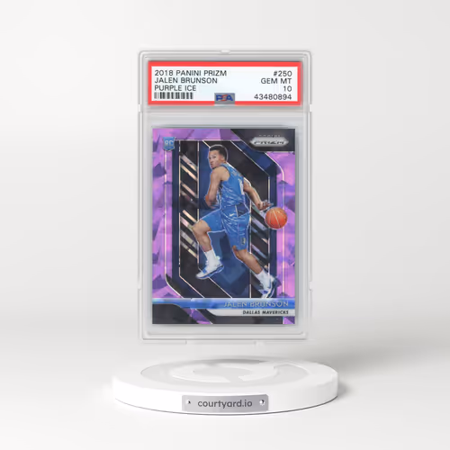 2018 Panini Prizm #250 Jalen Brunson - Purple Ice (PSA 10 GEM MINT)