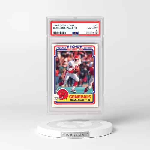 1984 Topps USFL #74 Herschel Walker (PSA 8 NM-MT)