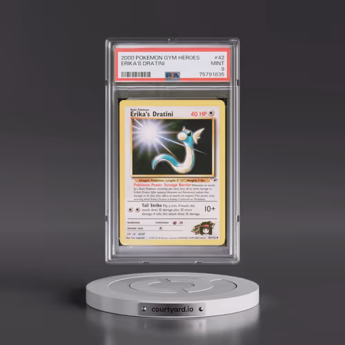 2000 Pokémon Gym Heroes #42 Erika's Dratini (PSA 9 MINT)