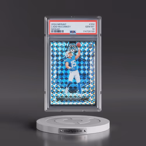 2024 Panini Mosaic #334 Ladd McConkey - Mosaic (PSA 10 GEM MINT)