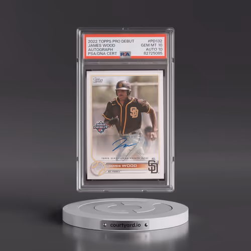 2022 Topps Pro Debut #PD132 James Wood - Autograph (PSA 10 GEM MINT)
