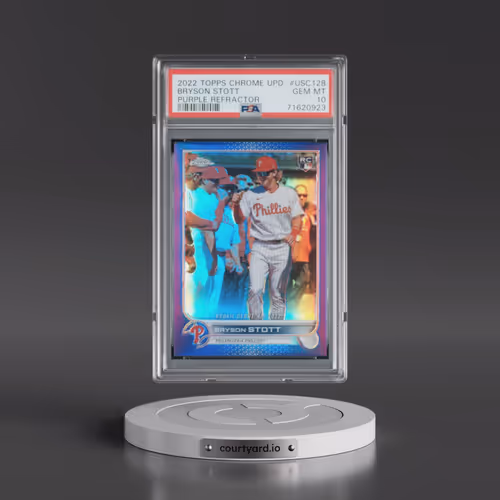 2022 Topps Chrome Update #USC128 Bryson Stott - Purple Refractor (PSA 10 GEM MINT)