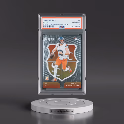 2024 Panini Select Select Certified Rookies #4 Bo Nix (PSA 10 GEM MINT)