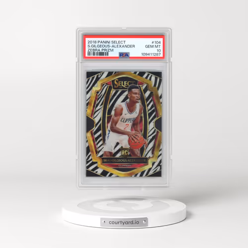2018 Panini Select #104 Shai Gilgeous-Alexander - Zebra Prizm (PSA 10 GEM MINT)
