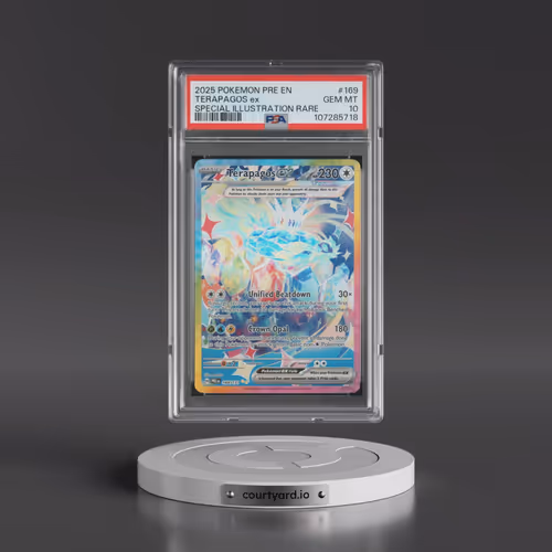 2025 Pokémon Pre EN-Prismatic Evolutions #169 Terapagos EX - Holo Special Illustration Rare (PSA 10