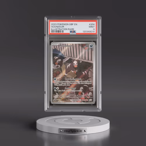 2023 Pokémon Obf EN-Obsidian Flames #204 Houndour - Illustration Rare (PSA 9 MINT)