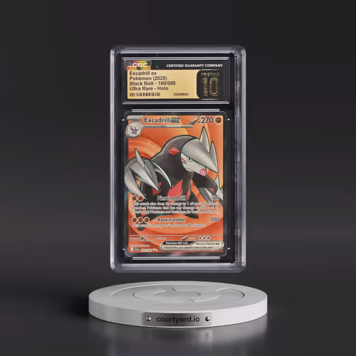 2025 Pokémon Blk EN-Black Bolt #160 Excadrill EX - Holo Ultra Rare (CGC 10 PRISTINE)