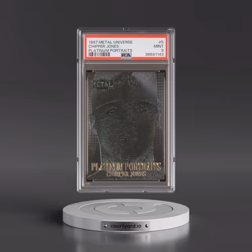 1997 Metal Universe Platinum Portraits #5 Chipper Jones (PSA 9 MINT)
