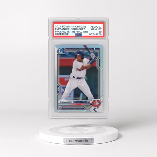 2021 Bowman Chrome Prospects #BCP207 Emmanuel Rodriguez - Refractor (PSA 10 GEM MINT)