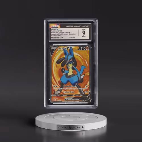 2022 Pokémon Swsh Black Star Promo #213 Lucario V - Holo Full Art Lucario Vstar Premium Collection (
