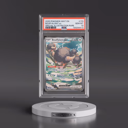 2025 Pokémon Wht EN-White Flare #170 Bouffalant EX - Holo Special Illustration Rare (PSA 10 GEM MINT