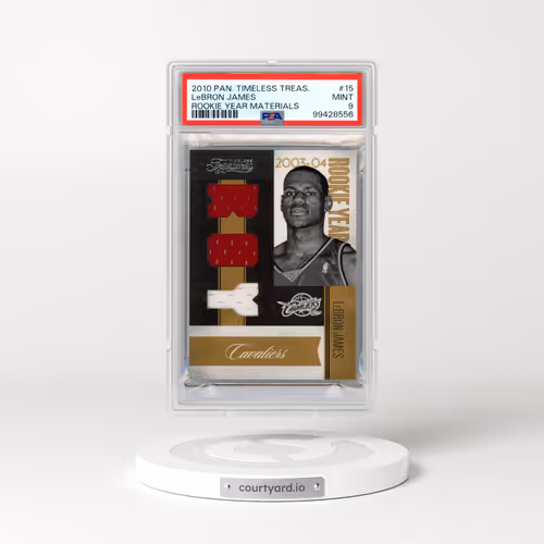 2010 Panini Timeless Treasures Rookie Year Materials #15 LeBron James (PSA 9 MINT)
