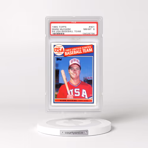 1985 Topps #401 Mark McGwire - 1984 USA Baseball Team (PSA 8 NM-MT)