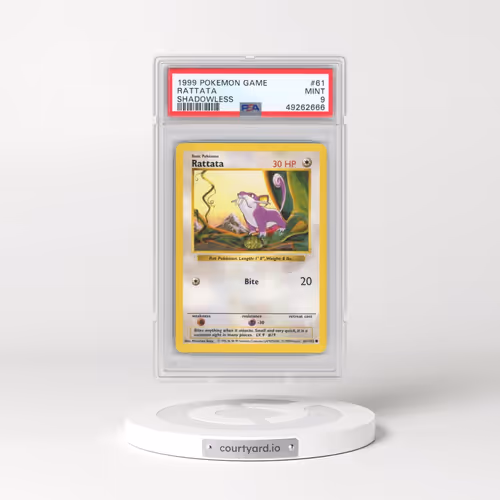 1999 Pokémon Game #61 Rattata - Shadowless (PSA 9 MINT)