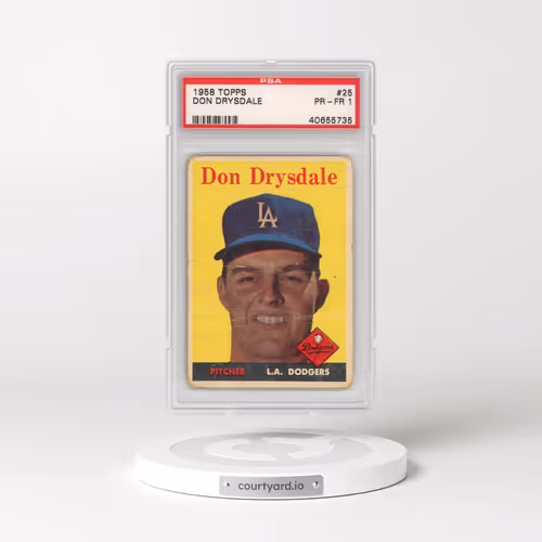 1958 Topps #25 Don Drysdale (PSA 1 PR)