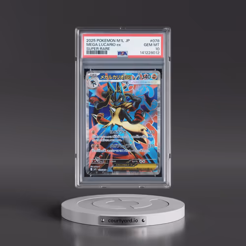 2025 Pokémon M1l-Mega Brave #078 Mega Lucario EX - Holo Super Rare (PSA 10 GEM MINT)
