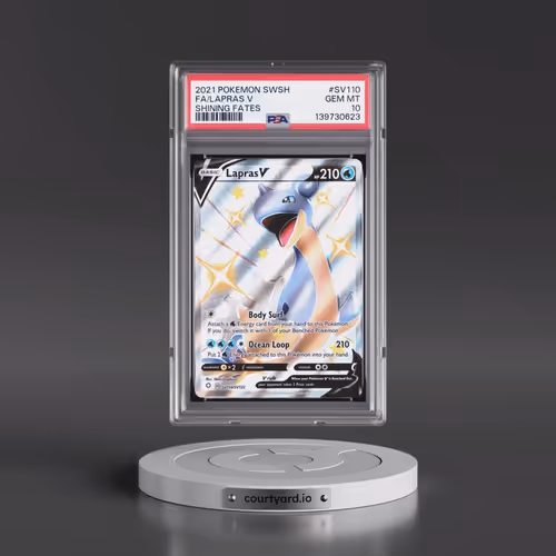 2021 Pokémon Sword & Shield Shining Fates #SV110 Lapras V - Holo Full Art (PSA 10 GEM MINT)