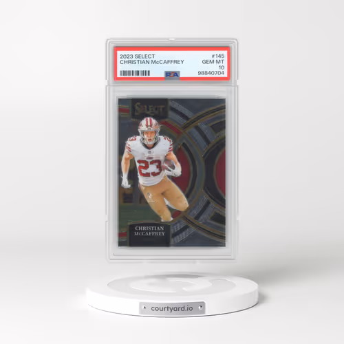 2023 Panini Select #145 Christian McCaffrey (PSA 10 GEM MINT)
