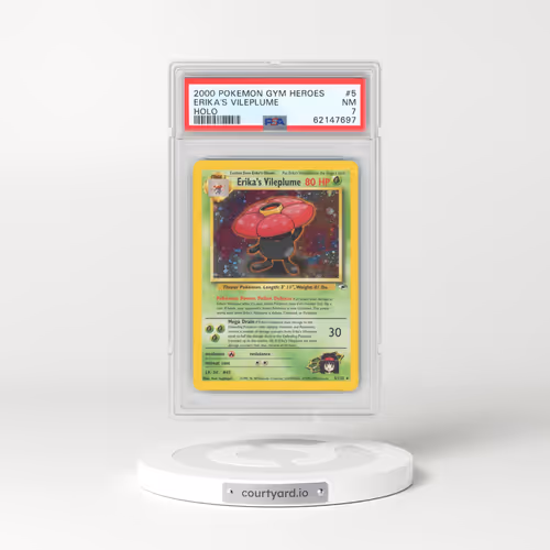 2000 Pokémon Gym Heroes #5 Erika's Vileplume - Holo (PSA 7 NM)