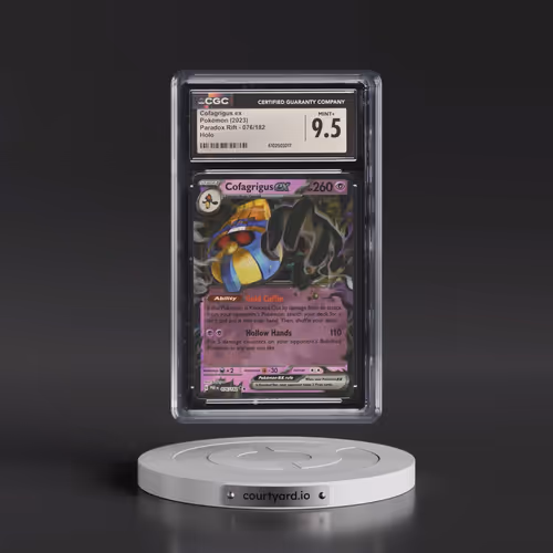2023 Pokémon Par EN-Paradox Rift #076 Cofagrigus EX - Holo (CGC 9.5 MINT+)