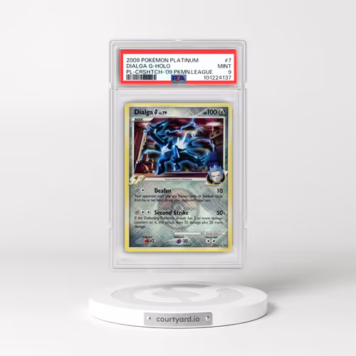 2009 Pokémon Platinum #7 Dialga G - Holo Crosshatch-2009 Pokemon League (PSA 9 MINT)
