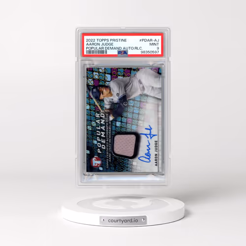 2022 Topps Pristine Popular Demand Autograph Relics #PDAR-AJ Aaron Judge (PSA 9 MINT)