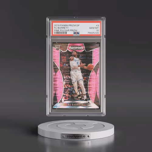 2019 Panini Prizm Draft Picks #3 RJ Barrett - Pink Pulsar Prizm (PSA 10 GEM MINT)