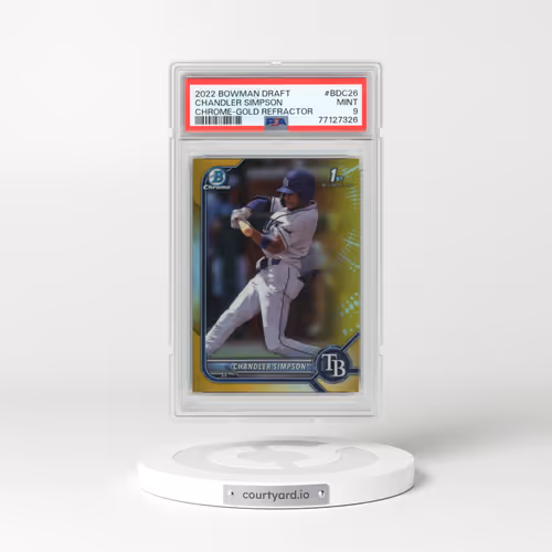 2022 Bowman Draft #BDC26 Chandler Simpson - Chrome-Gold Refractor (PSA 9 MINT)