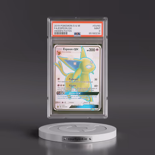 2019 Pokémon Sun & Moon Hidden Fates #SV60 Espeon GX - Holo Full Art (PSA 9 MINT)