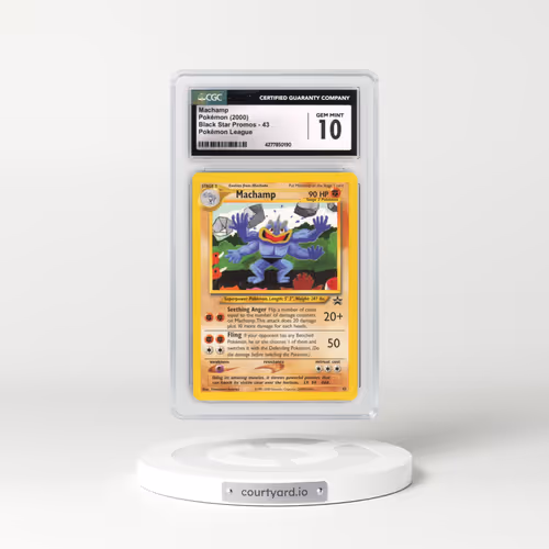 1999 Black Star Promos #43 Machamp - Pokémon League (CGC 10 GEM MINT)