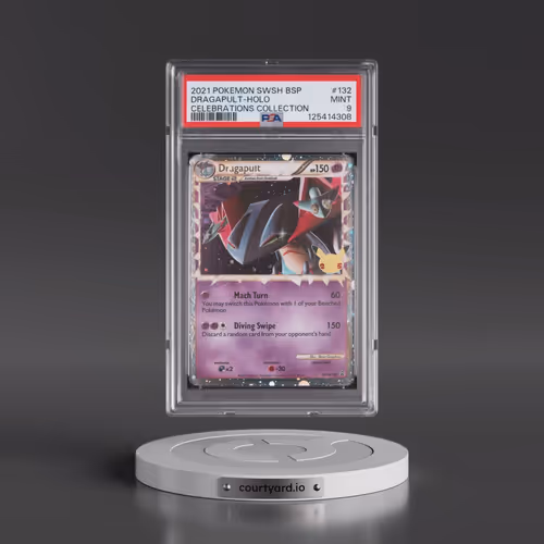 2021 Pokémon Swsh Black Star Promo #132 Dragapult - Holo Celebrations Collection (PSA 9 MINT)