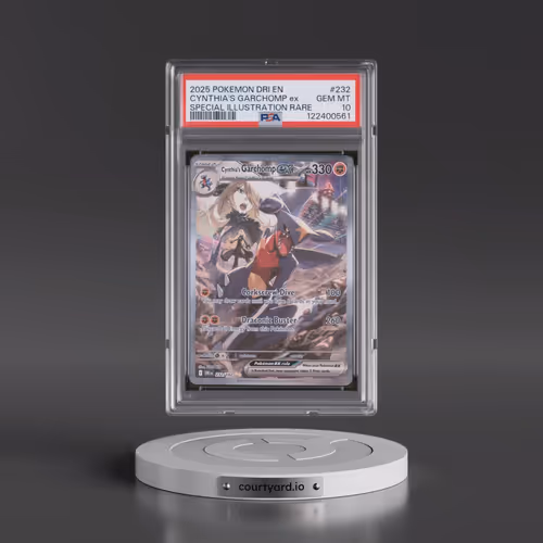 2025 Pokémon Dri EN-Destined Rivals #232 Cynthia's Garchomp EX - Holo Special Illustration Rare (PSA